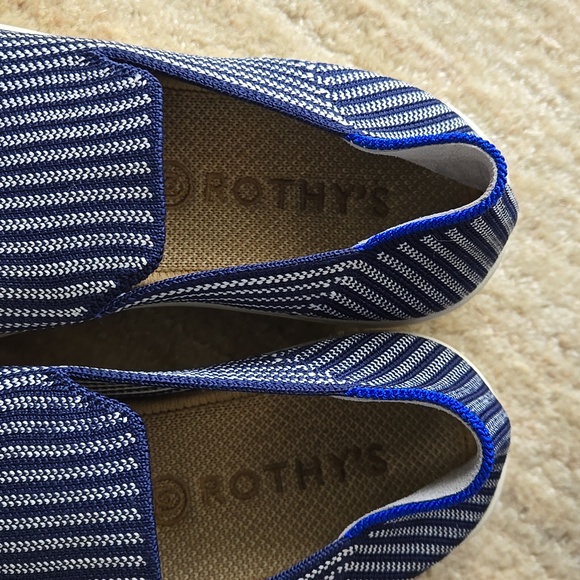 Rothy's Original Slip On Sneaker - Riviera Pinstripe - Picture 7 of 8